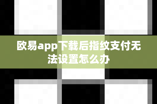 欧易app下载后指纹支付无法设置怎么办